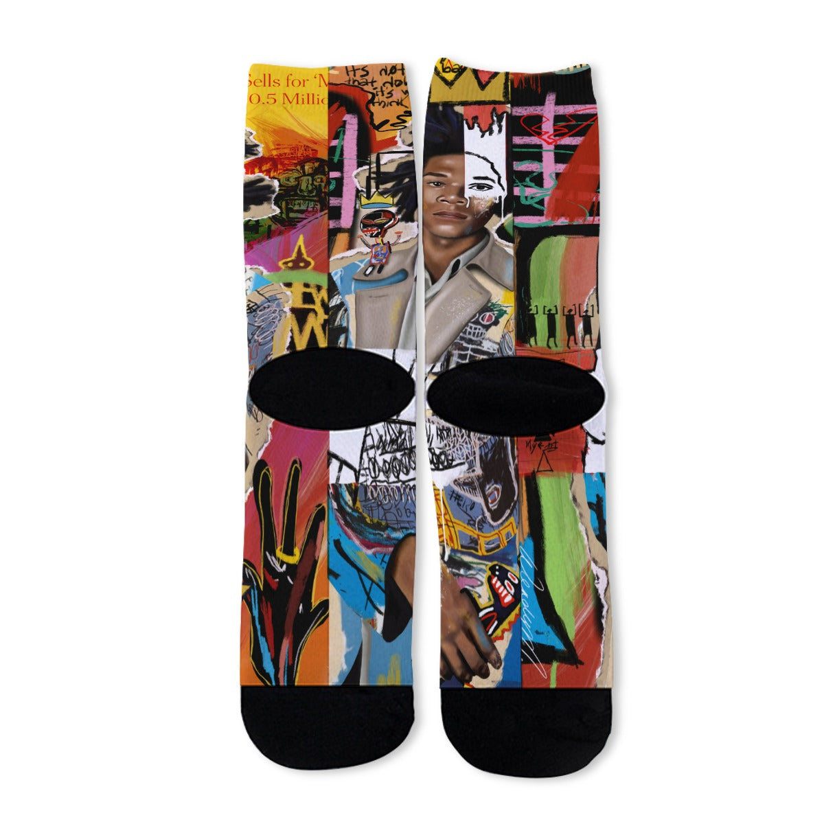Basquiat's World All-Over Print Unisex Long Socks