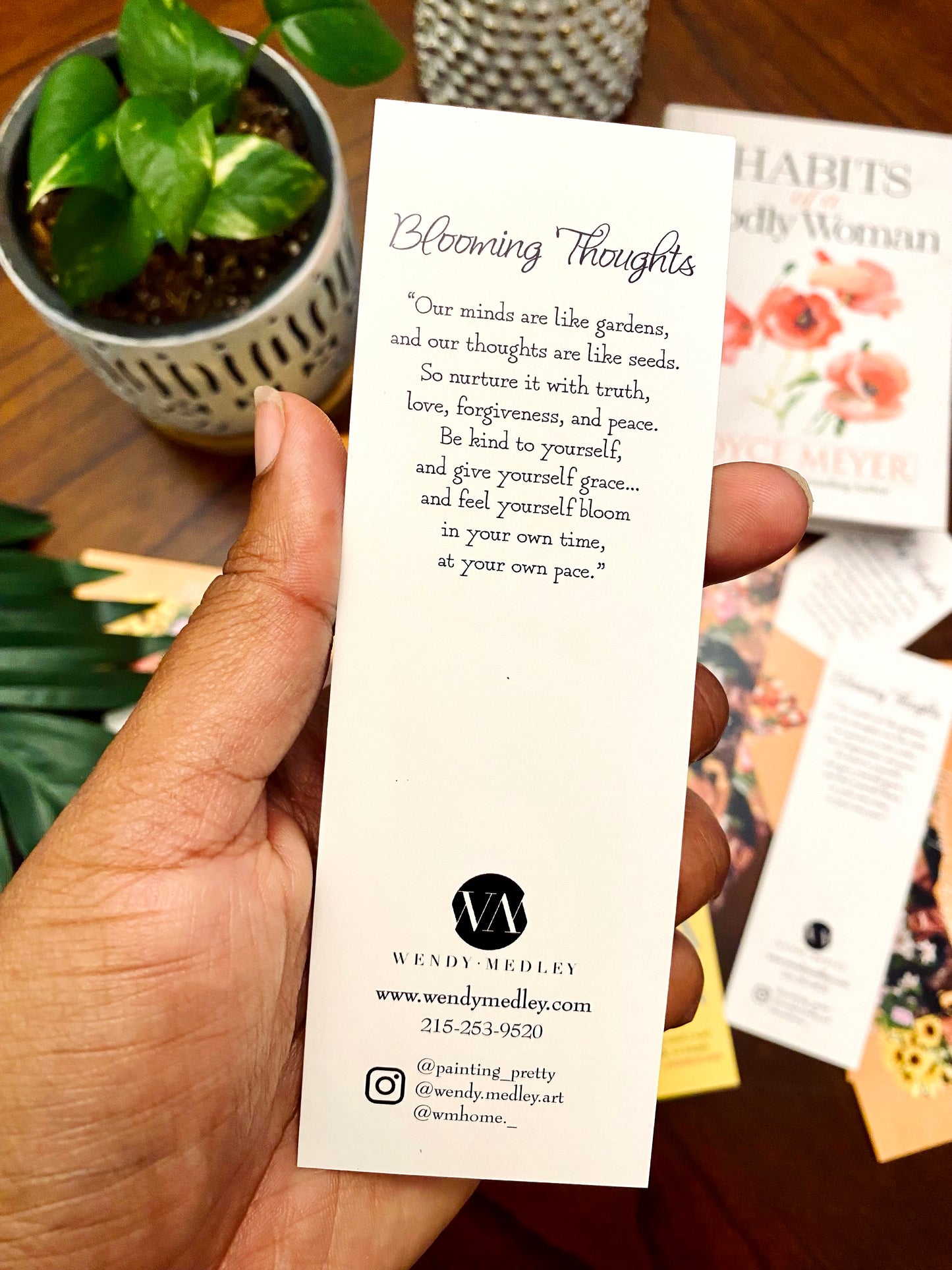 Blooming Thoughts Bookmark