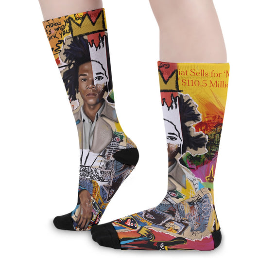 Basquiat's World All-Over Print Unisex Long Socks