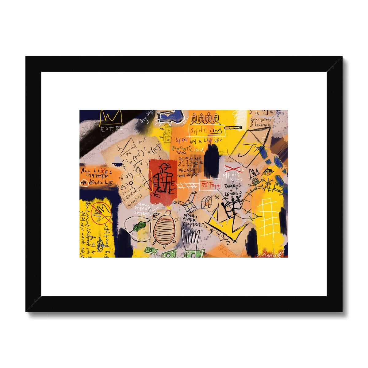 Inspired: Basquiat Gave it All Framed & Mounted Print