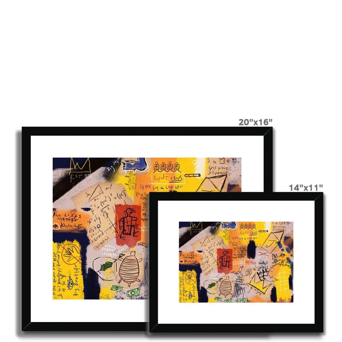 Inspired: Basquiat Gave it All Framed & Mounted Print