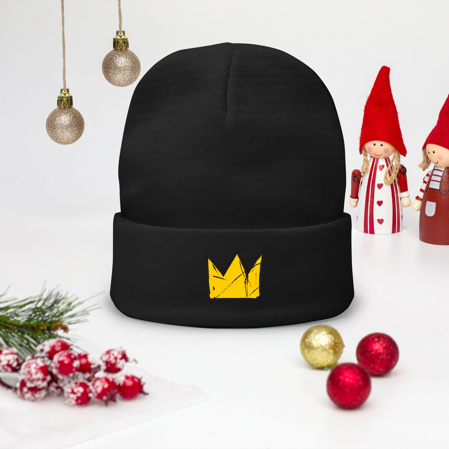 Inspired: Basquiat (Crown Me Embroidered Beanie)